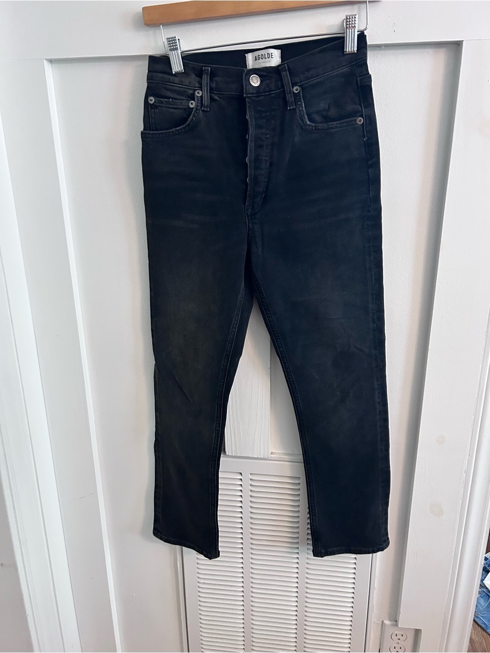 Agolde Riley Black straight Straight Jeans 25